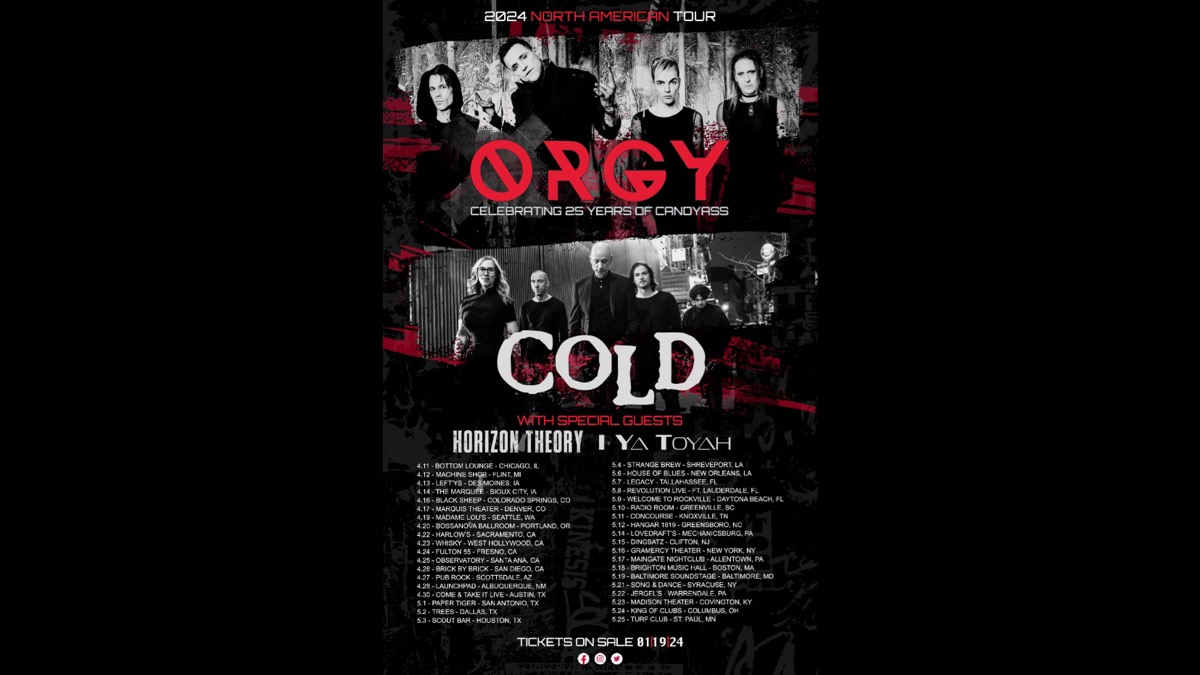 Orgy and Cold Announce Co-Headlining Tour