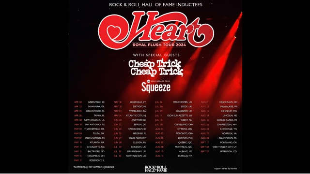 Heart Announce Royal Flush Tour With Cheap Trick and Squeeze