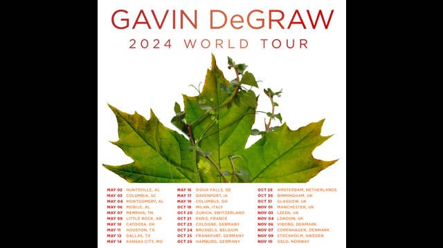 Gavin DeGraw Announces 2024 World Tour