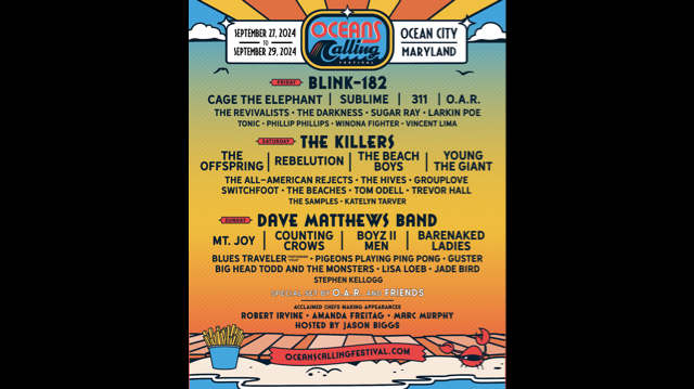 Blink-182, The Killers, Dave Matthews Band Lead Oceans Calling Festival Lineup