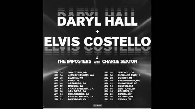 Daryl Hall and Elvis Costello Announce Summer Tour