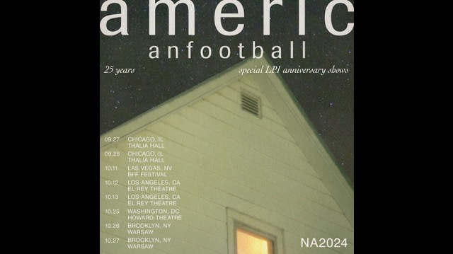 American Football Launching Tour To Celebrate Debut Album's 25th Anniversary