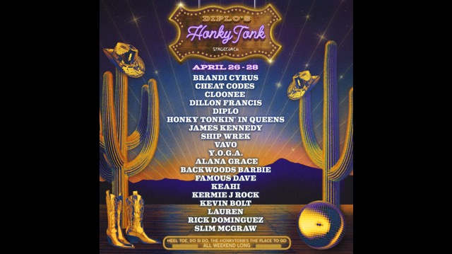 Stagecoach Festival Shares Lineup For Diplo's HonkyTonk