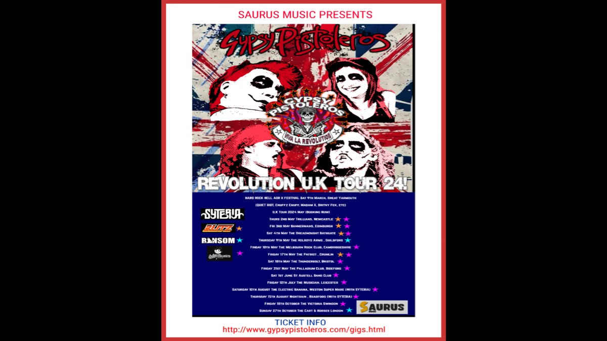 Gypsy Pistoleros Announce Revolution U.K Tour 24