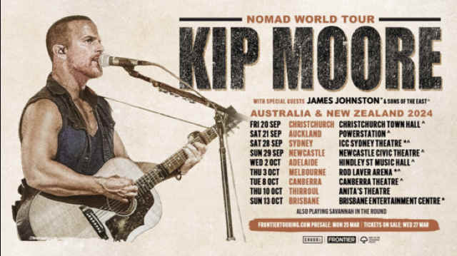 Kip Moore Taking Nomad World Tour Down Under