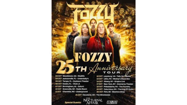 Fozzy Announce 25th Anniversary Tour