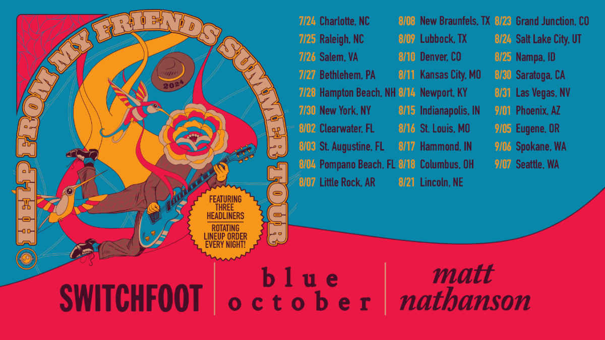 Switchfoot, Blue October and Matt Nathanson Announce Help From My Friends Summer Tour