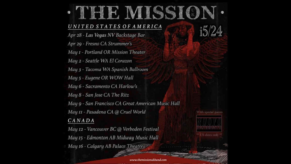 The Mission Announce West Coast Dates Including Cruel World
