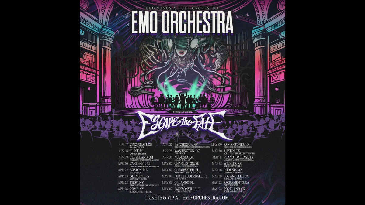 Emo Orchestra With Escape the Fate Spring Tour Kicks Off This Week