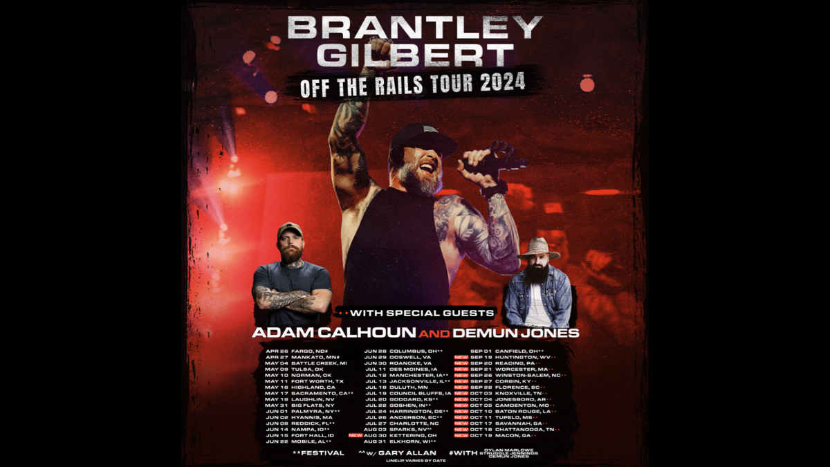 Brantley Gilbert Expands Off The Rails Tour