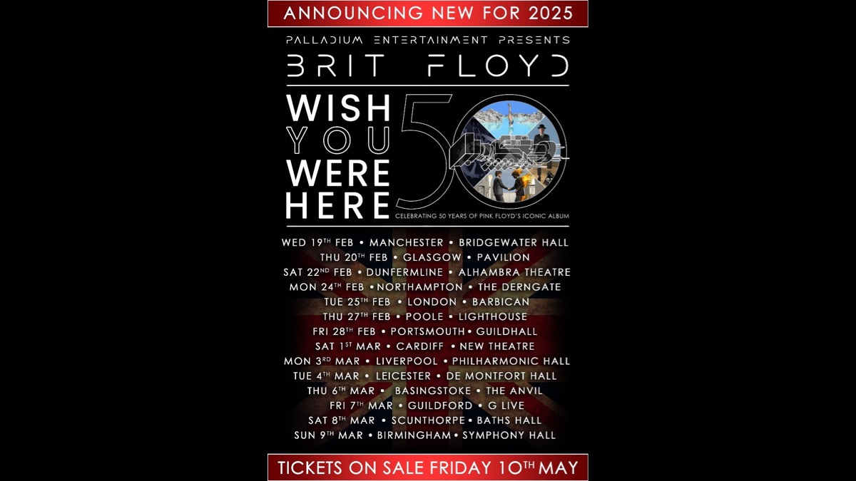 Brit Floyd Announce 2025 Wish You Were Here 50th Anniversary World Tour