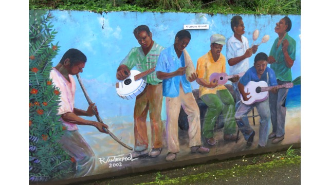 Roadside murals depict a bygone way of life in Tortola