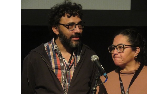 Chilean filmmaker Cristobal Valenzuela Berrios and his translator answer questions about his film Alien Island