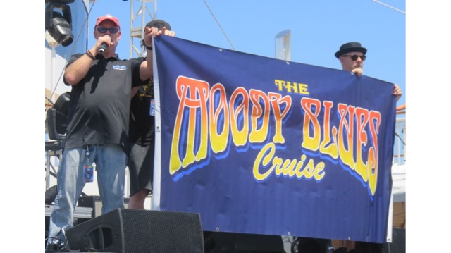 Moody Blues Cruise banner being auctioned