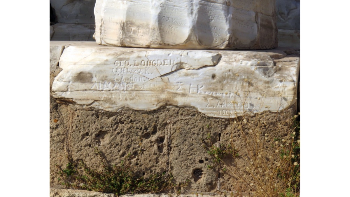 Graffiti at the Temple of Poseidon