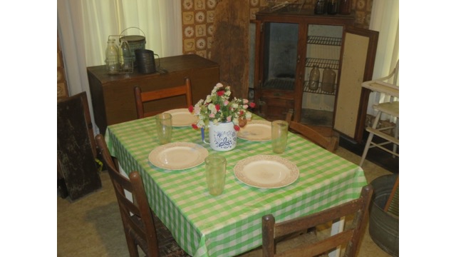 The kitchen at the Elvis Presley Birthplace